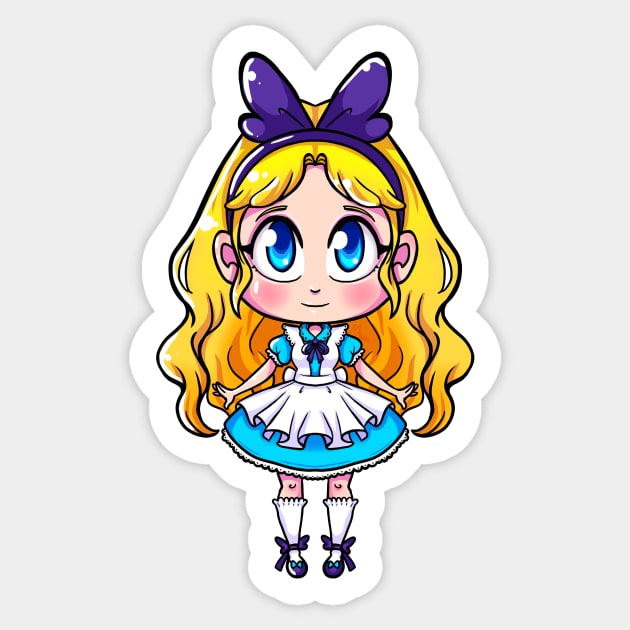 Alice in wonderland Sticker by koneko